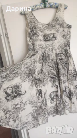 Лятна къса рокля от естествена материя, снимка 2 - Рокли - 50182041