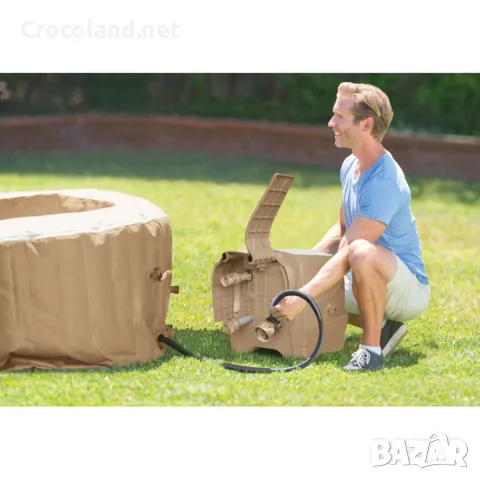 Надуваемо джакузи Pure Spa Intex, 6 места, 1098 литра, трислоен материал, бежов, снимка 4 - Басейни и аксесоари - 50083966