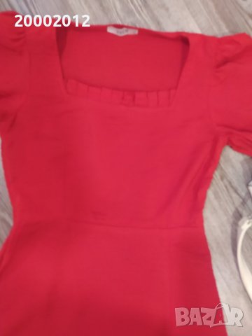 Червена лятна рокля , снимка 6 - Рокли - 40337853