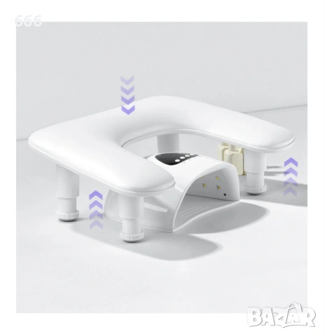 Подложка за ръце за маникюр, buyya, ергономичен U-образен дизайн, регулируема височина, бяла, снимка 2 - Други стоки за дома - 53212246