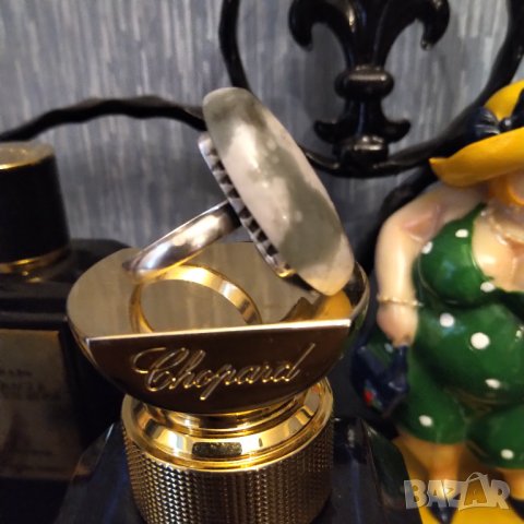 Сребърен пръстен ръчна изработка с мъхов ахат   , снимка 4 - Пръстени - 37943720