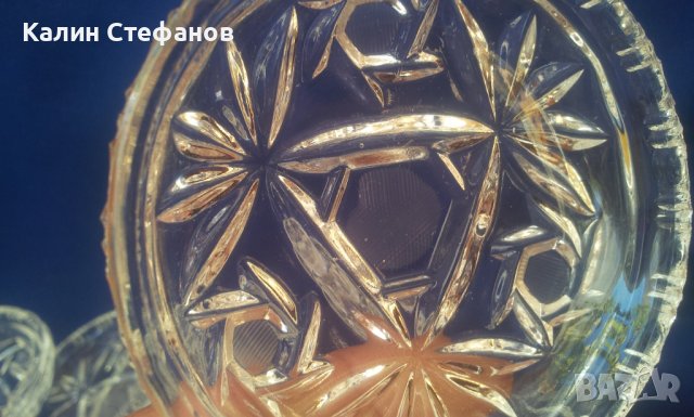 Кристални купички за сладко, ръчна гравюра – 6 бр , снимка 6 - Чинии - 38066587