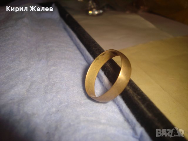 СТАРА БРОНЗОВА ПОЗЛАТЕНА ХАЛКА МАЙСТОРСКА РЪЧНА ИЗРАБОТКА РЕТРО ПРЪСТЕН 27651, снимка 3 - Антикварни и старинни предмети - 37463690
