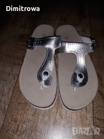 н.38 сребристи чехли, снимка 4 - Чехли - 37922881