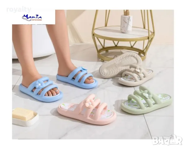 Дамски олекотени чехли с цвете