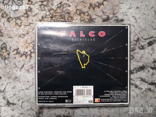 Falco - Nachtflug Оригинален албум 1992, снимка 3 - CD дискове - 49784508