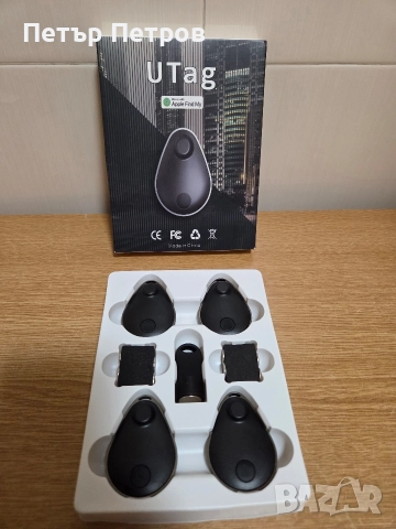 GPS тракер Utag, пакет от 4, локатор за ключове, съвместим с Apple Find My (само за iOS), снимка 2 - Apple iPhone - 52962194