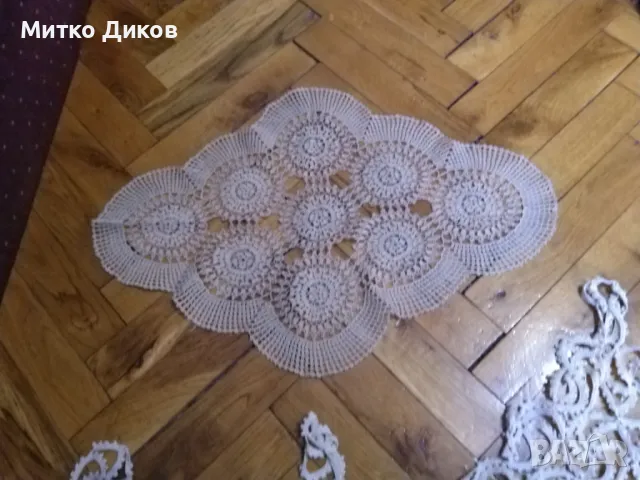 Покривки плетени на една кука 4 броя №2, снимка 5 - Покривки за маси - 49680559