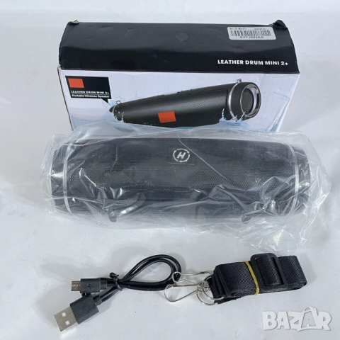 Преносима безжична колонка Leather Drum Mini 2+, снимка 3 - Bluetooth тонколони - 52073950