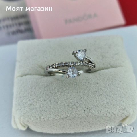 Пръстен „Twin Pear Hearts“ 💎💕