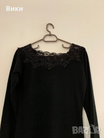 Черна рокля туника, снимка 4 - Рокли - 27362045