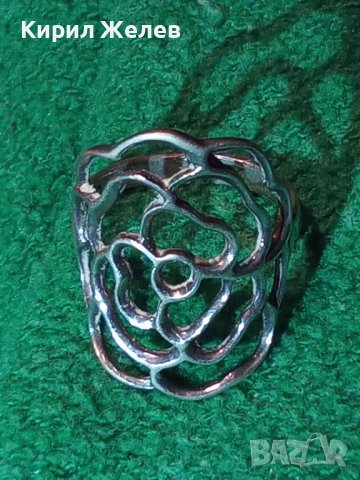 ЧУДЕСЕН ФЛОРАЛЕН АЖУРЕН СРЕБЪРЕН АРТ ДЕКО ПРЪСТЕН СРЕБРО 925 РЕГУЛИРУЕМ РЪЧНА ИЗРАБОТКА 40539, снимка 15 - Пръстени - 42761022