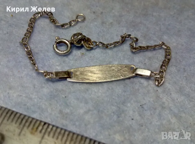 ИЗЯЩНА ИТАЛИАНСКА СРЕБЪРНА ГРИВНА СРЕБРО 925 ITALY с БЯЛА ПОЗЛАТА и ГРАВИРАНО СЪРЧИЦЕ 43380, снимка 9 - Гривни - 49704672