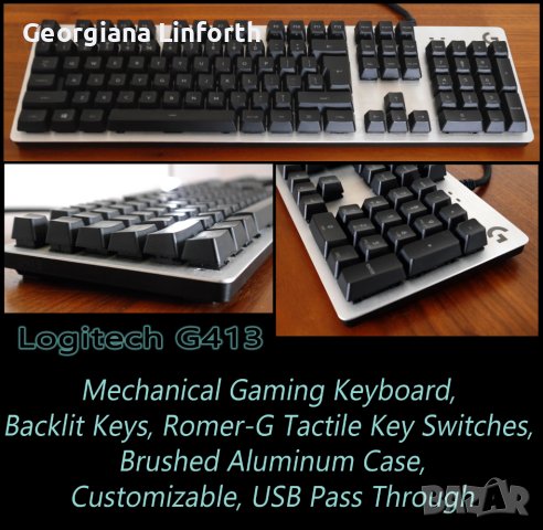 Механична клавиатура Logitech - G413 SE, тактилна, LED, черна, снимка 1 - Клавиатури и мишки - 39497981