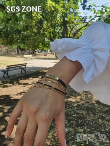 Златна Гривна на Сликована Каишка, снимка 2 - Гривни - 49760558