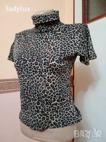 Леопардова и еластична, Размер М/ L. Код 2168, снимка 2 - Тениски - 43913867