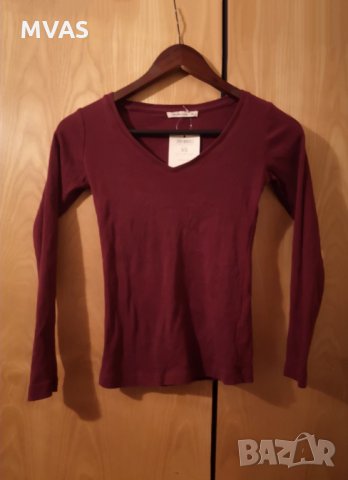 Нова блуза - 50% Calliope с дълъг ръкав бордо XS