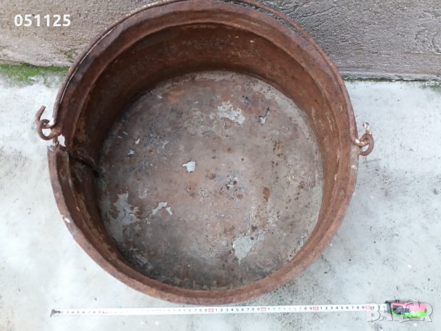 стар огромен кован казан, котел за декорация - възраждане!, снимка 6 - Антикварни и старинни предмети - 33438215