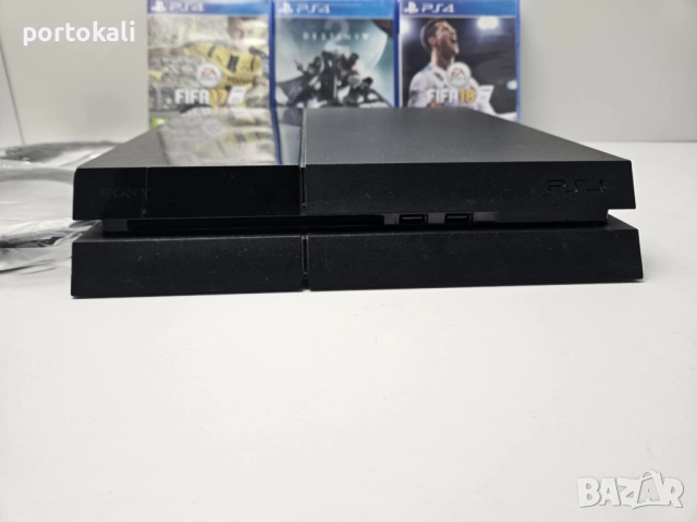 +Гаранция! PS4 Playstation 4 Плейстейшън 4 500GB джойстик игра кабели 3 игри, снимка 5 - PlayStation конзоли - 46232488