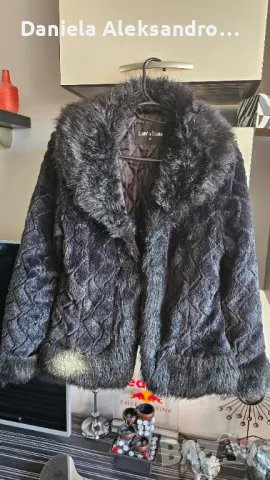 Спорно елегантно палто с косъм, снимка 2 - Палта, манта - 47894680