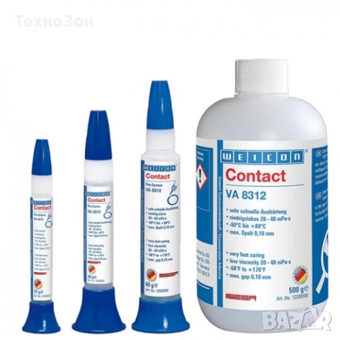 Лепило за каучук и пластмаса Weicon цианкрилатно секундно 12 г, безцветно, VA 8312 , снимка 2 - Аксесоари и консумативи - 52903435