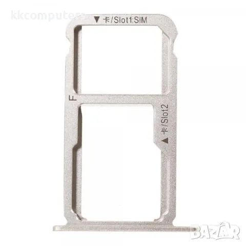 SIM / MicroSD държач /Сребърен/ за Huawei Honor 8 Баркод : 562285