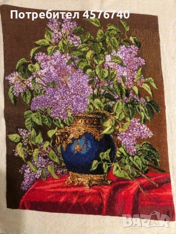 Продава се гоблена “ Люляците “, снимка 4 - Гоблени - 53508286