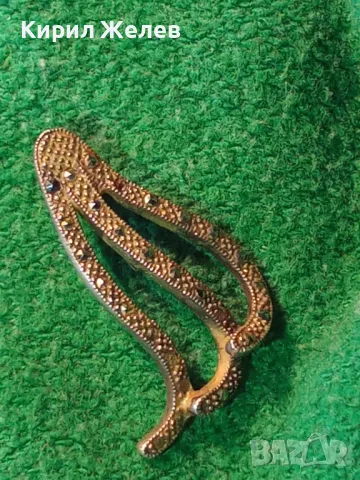 ИЗЯЩЕН АЖУРЕН СКЪПОЦЕНЕН СРЕБЪРЕН МЕДАЛЬОН СРЕБРО 925 с МАРКАЗИТИ - ЧАСТ от КОМПЛЕКТ 47573, снимка 16 - Колиета, медальони, синджири - 48901332