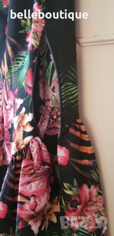 Страхотна лятна рокля за бременни с красиви цветя Mango размер S, снимка 2 - Дрехи за бременни - 37147822