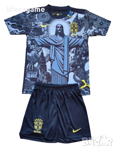 Детско - юношески футболен екип Бразилия Роналдиньо Brazil Ronaldinho комплект 