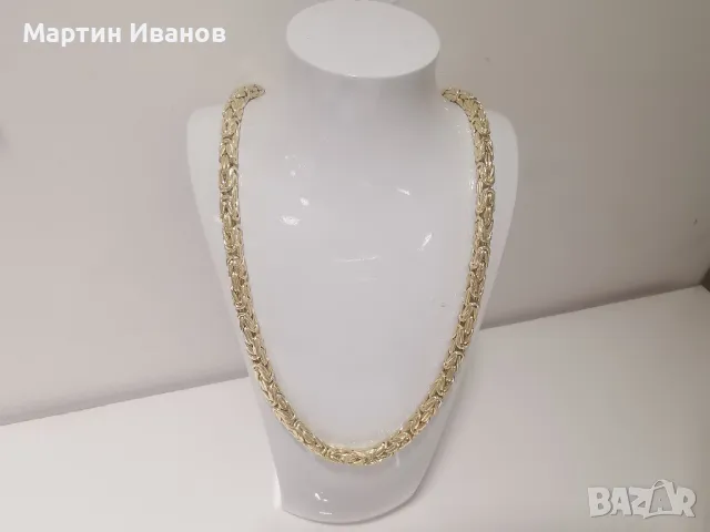 Златен синджир кралска плетка 3, снимка 2 - Колиета, медальони, синджири - 50006758