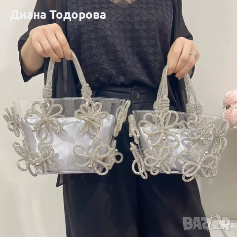 Прозрачна ПВЦ/PVC чанта с камъни, снимка 5 - Чанти - 53396773