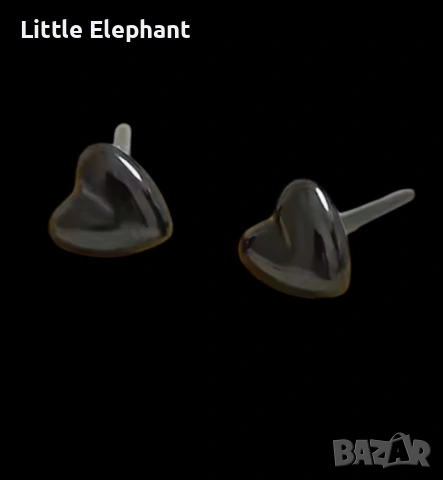 Pre order Bioceramic 🖤 Елегантни стъклени обеци „Черно сърце“ – Стил и нежност/нови