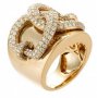 Дамски пръстен в злато и циркон, нов