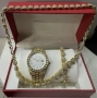 Луксозен комплек бижута,  часовник , гривна и колие, снимка 12