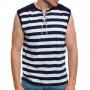 Нова мъжка моряшка тениска без ръкави с връзки, на райе, снимка 1 - Тениски - 28271867