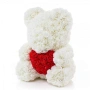 Мече от рози, 25см с подаръчна кутия в 3 цвята, снимка 5