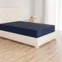 Чаршаф С ЛАСТИК, микрофибър, тъмносиньо, 90 x 200 см, снимка 1