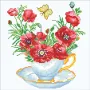 Diamond Dotz Диамантен гоблен Teatime Poppies 5851 диаманта SD3405 , снимка 4