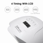 Професионална UV/LED Лампа за Маникюр SUN 120W – Ултра мощна, за две ръце, с 36 Диода и LCD Дисплей, снимка 4