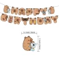 Капибара Capybara Happy Birthday банер надпис декор за стена парти рожден ден украса, снимка 2