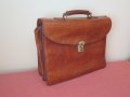 Vintage, Italy,кожена чанта за документи, бизнес чанта, снимка 2
