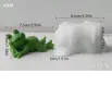 3D Голяма излегнала жаба силиконов молд форма фондан шоколад смола гипс свещ сапун декор, снимка 1