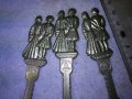 Три СТАРИ ГОЛЕМИ НЕМСКИ ФИГУРАЛНИ КОЛЕКЦИОНЕРСКИ ЦИНКОВИ ЛЪЖИЦИ ЧЕРПАЦИ / ЧЕРПАК с МАРКИРОВКИ 42757, снимка 2