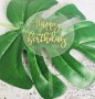 Happy Birthday прозрачен кръгъл твърд Акрил топер за торта украса рожден ден, снимка 1 - Други - 28293874