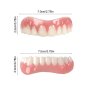 Удобни меки силиконови избелващи протеза горни и долни изкуствени лепящи се фасети зъби, снимка 3