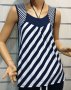 Нова дамска елегантна моряшка блуза без ръкави, райе, снимка 15
