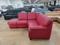 Червен кожен ъглов диван "KS6072" - естествена кожа, снимка 4