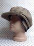 Дамска кожена шапка тип каскет в бежов цвят-78, снимка 1 - Шапки - 35274523