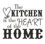 The KITCHEN IS the heart of the home стикер за мебел стена заведение ресторант самозалепваща лепенка